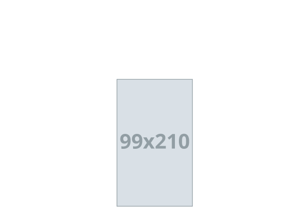 Monotex 1/3 A4: 210x99 mm (D6)