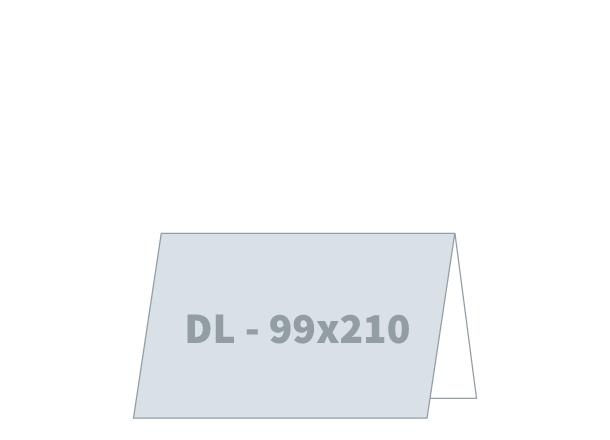 Einladungskarte 2 x 1/3 A4 - Hot foil: 210x198 / 210x99 mm - Einbruchfalz (D)