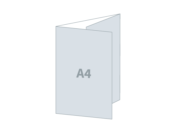 Faltblatt 3 x A4 - Standard: 628x297 / 210x297 mm - Wickelfalz (D1S)