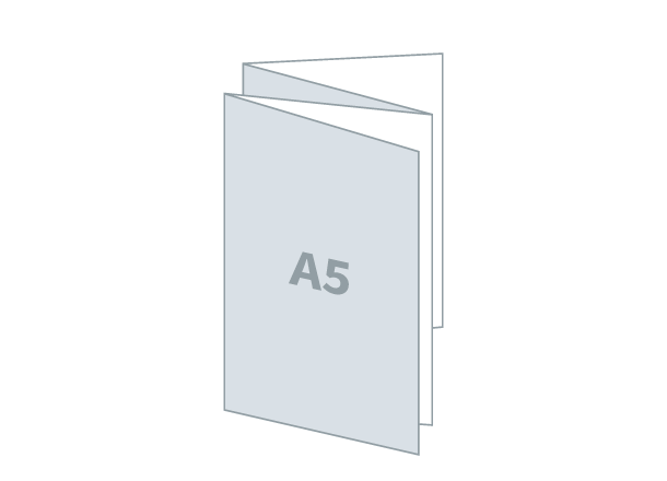 Falzflyer 4 x A5 - Standard: 592x210 / 148x210 mm - W fold (D2)