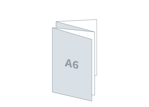 Falzflyer 4 x A6 - Standard: 420x148 / 105x148 mm - W fold (D4)