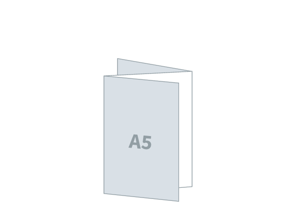 Falzflyer 3 x A5 - 3D UV Spot: 444x210 / 148x210 mm - Zickzackfalz (D3)