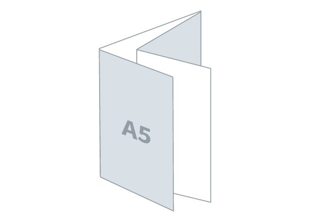 Falzflyer A5 - 3D Foil: 586x210 / 148x210 mm - Parallel fold (D2)