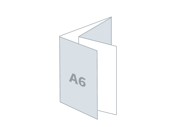 Falzflyer A6 - 3D Foil: 414x148 / 105x148 mm - Parallel fold (D4)