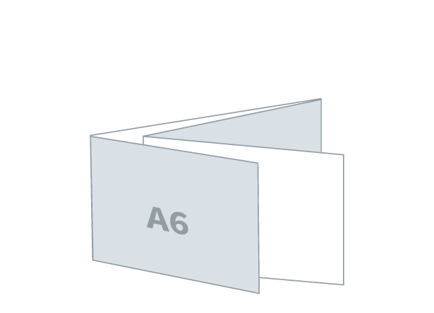 Falzflyer A6L - 3D Foil: 586x105 / 148x105 mm - Parallel fold (D4)
