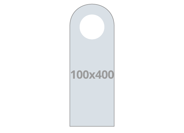 Doorhangers: 100x400 mm (D6)