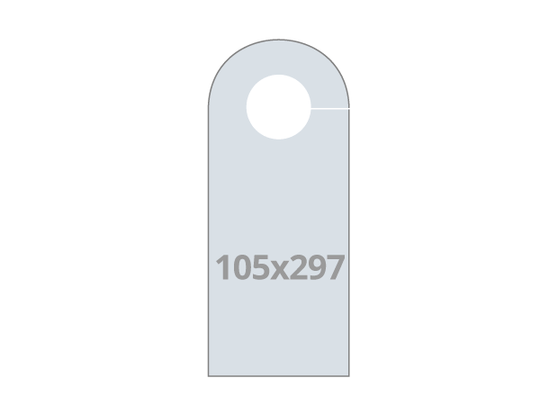 Doorhangers: 105x297 mm (D8)