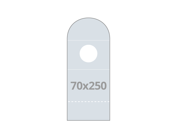 Doorhangers: 70x250 mm (D8)
