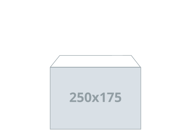 Briefumschlag B5: 250x175 mm, ohne Fenster (D)