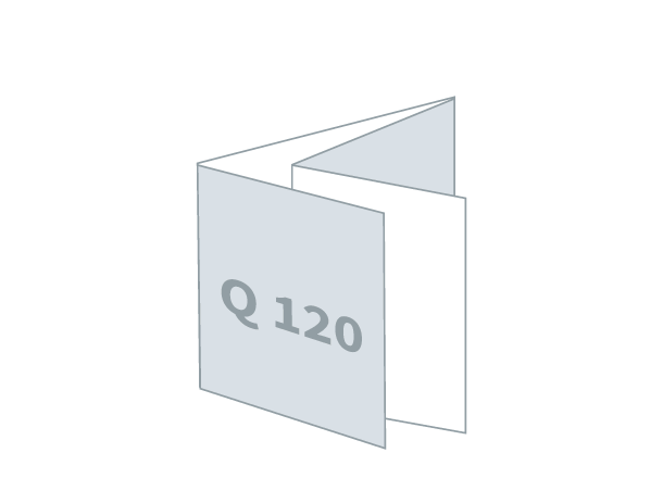 Falzflyer Q-120 - 3D Foil: 474x120 / 120x120 mm - Parallel (D5)