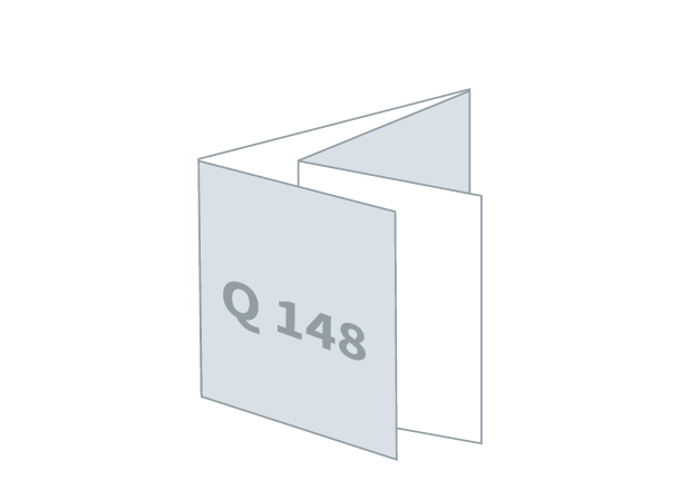 Falzflyer Q-148 - 3D Foil: 586x148 / 148x148 mm - Parallel fold (D3)