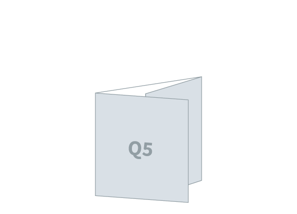 Einladungskarte 3 x Q5 - Standard: 442x148 / 148x148 mm - Wickelfalz (D4)