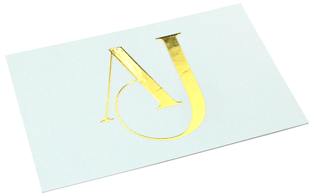 Druck von Visitenkarten Metallic-Folie Gold Silber digitaler Foliendruck