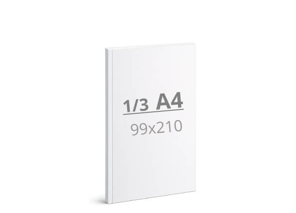Broschüre 1/3 A4: 99x210 mm - Softcover / geleimt (D12)