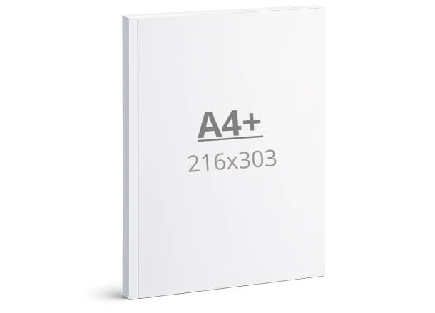 Broschüre A4+: 216x303 mm - Softcover / geleimt (D4)