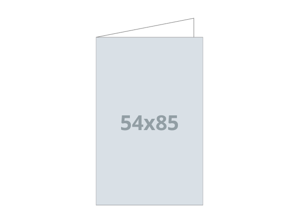 Klappvisitenkarten - 3D Foil: 108x85 / 54x85 mm - V Falz (D21)