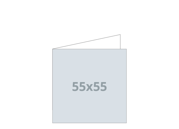 Klappvisitenkarten - 3D Foil: 110x55 / 55x55 mm - V Falz (D21)