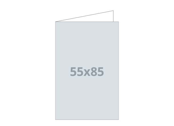 Klappvisitenkarten - 3D Foil: 110x85 / 55x85 mm - V Falz (D21)