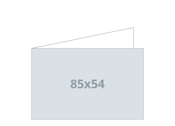 Klappvisitenkarten - 3D Foil: 170x54 / 85x54 mm - V Falz (D20)
