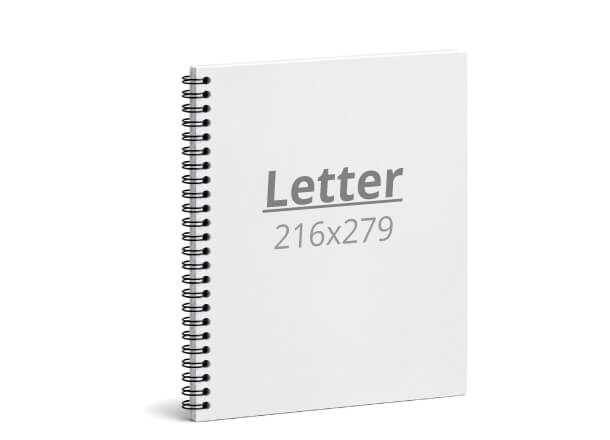 Notizbuch Letter: 216x279 / 432x279 mm, Wire-O-Bindung (D5X)
